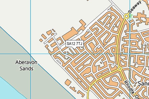 SA12 7TJ map - OS VectorMap District (Ordnance Survey)