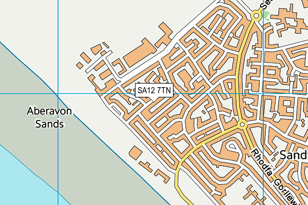 SA12 7TN map - OS VectorMap District (Ordnance Survey)