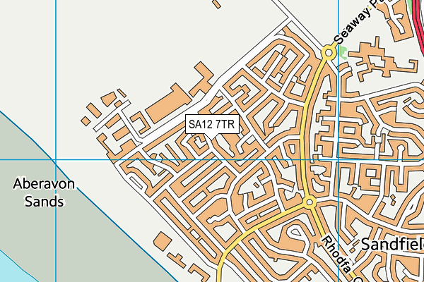 SA12 7TR map - OS VectorMap District (Ordnance Survey)