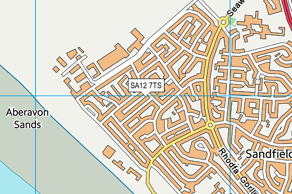 SA12 7TS map - OS VectorMap District (Ordnance Survey)