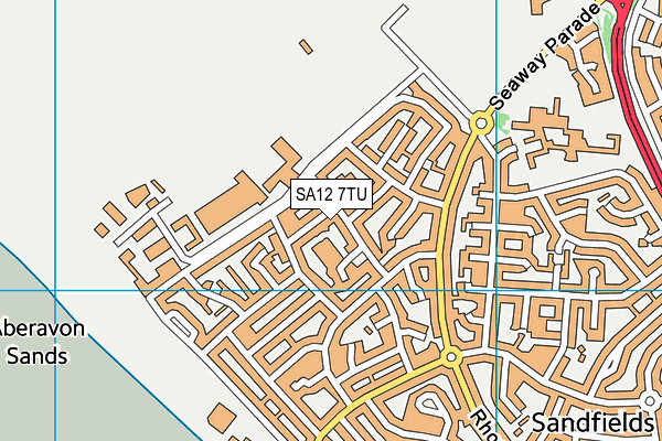 SA12 7TU map - OS VectorMap District (Ordnance Survey)