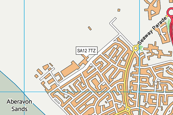 SA12 7TZ map - OS VectorMap District (Ordnance Survey)