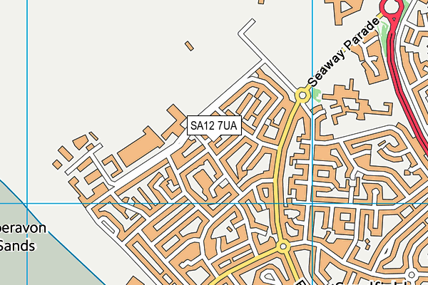 SA12 7UA map - OS VectorMap District (Ordnance Survey)