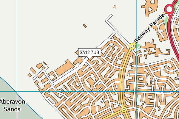 SA12 7UB map - OS VectorMap District (Ordnance Survey)