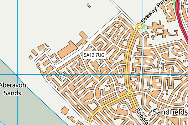 SA12 7UG map - OS VectorMap District (Ordnance Survey)