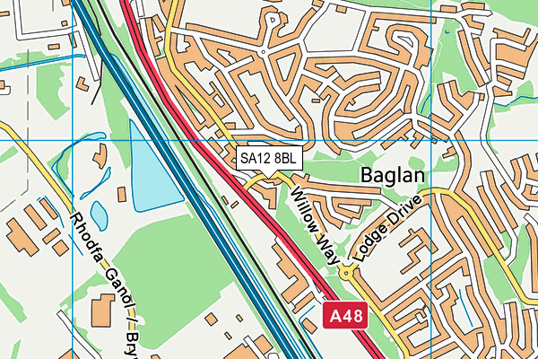 SA12 8BL map - OS VectorMap District (Ordnance Survey)