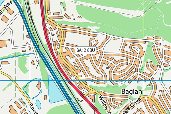 SA12 8BU map - OS VectorMap District (Ordnance Survey)