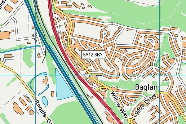 SA12 8BY map - OS VectorMap District (Ordnance Survey)