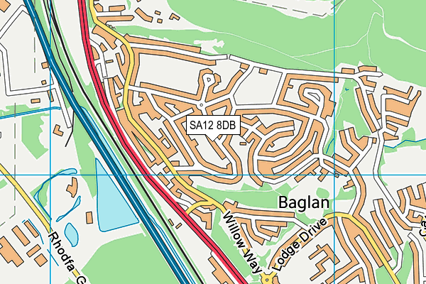 SA12 8DB map - OS VectorMap District (Ordnance Survey)