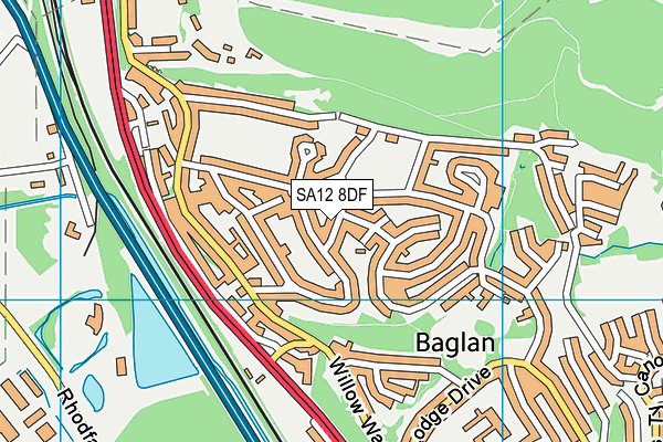 SA12 8DF map - OS VectorMap District (Ordnance Survey)