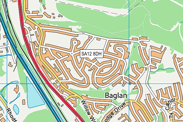 SA12 8DH map - OS VectorMap District (Ordnance Survey)