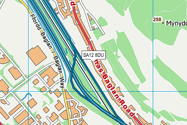 SA12 8DU map - OS VectorMap District (Ordnance Survey)