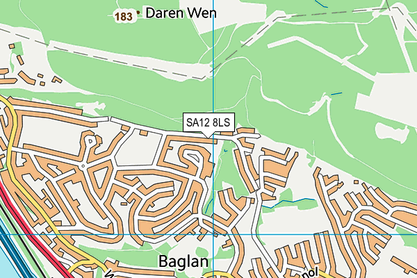 SA12 8LS map - OS VectorMap District (Ordnance Survey)