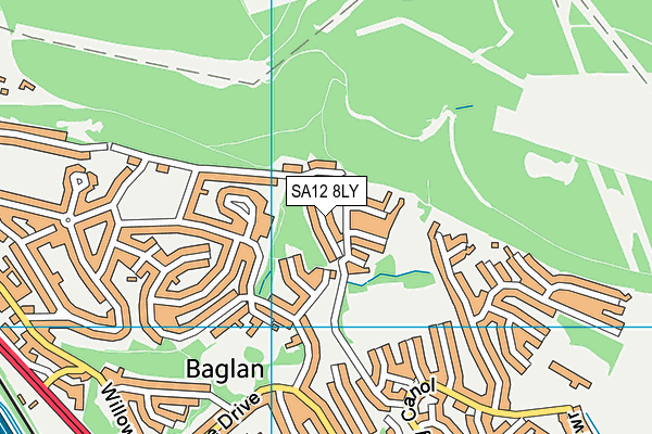SA12 8LY map - OS VectorMap District (Ordnance Survey)