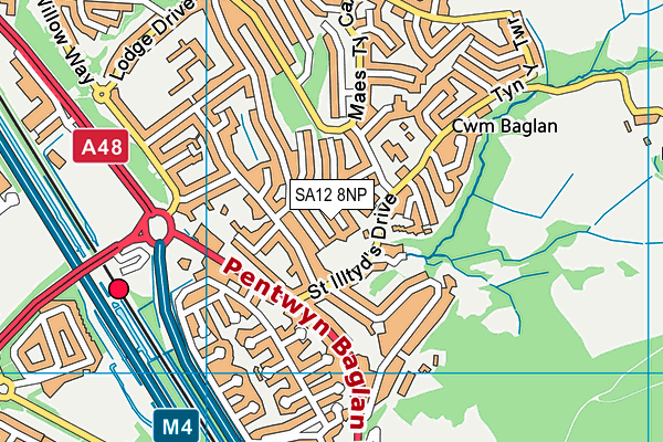 SA12 8NP map - OS VectorMap District (Ordnance Survey)