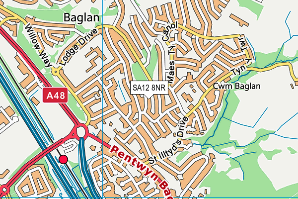 SA12 8NR map - OS VectorMap District (Ordnance Survey)