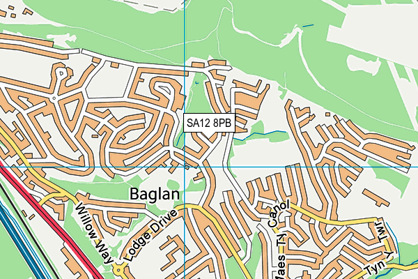 SA12 8PB map - OS VectorMap District (Ordnance Survey)