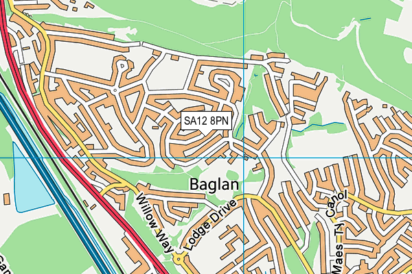 SA12 8PN map - OS VectorMap District (Ordnance Survey)