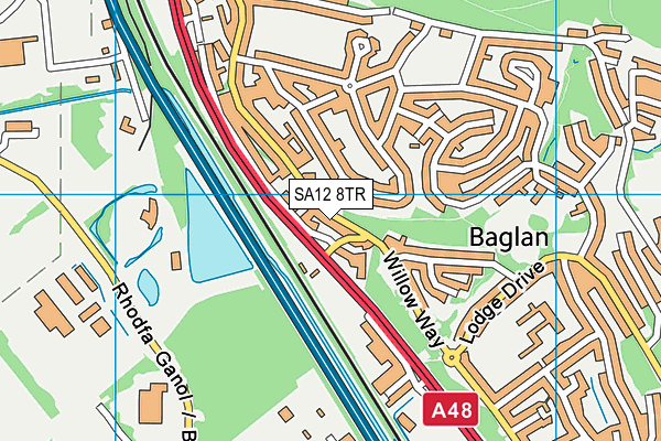 SA12 8TR map - OS VectorMap District (Ordnance Survey)