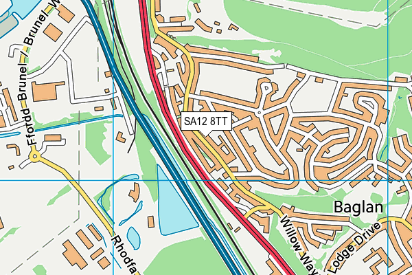 SA12 8TT map - OS VectorMap District (Ordnance Survey)