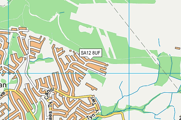SA12 8UF map - OS VectorMap District (Ordnance Survey)