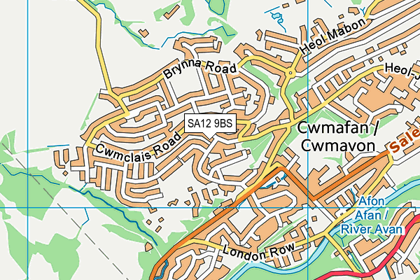 SA12 9BS map - OS VectorMap District (Ordnance Survey)