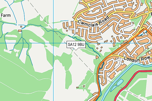 SA12 9BU map - OS VectorMap District (Ordnance Survey)