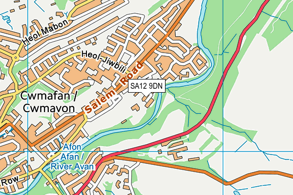 SA12 9DN map - OS VectorMap District (Ordnance Survey)