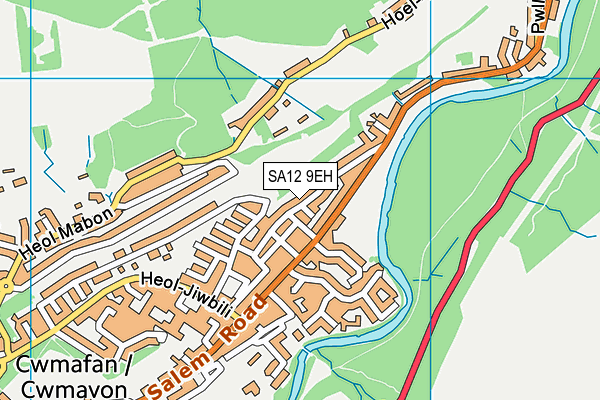 SA12 9EH map - OS VectorMap District (Ordnance Survey)