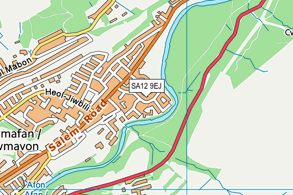 SA12 9EJ map - OS VectorMap District (Ordnance Survey)