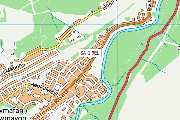 SA12 9EL map - OS VectorMap District (Ordnance Survey)