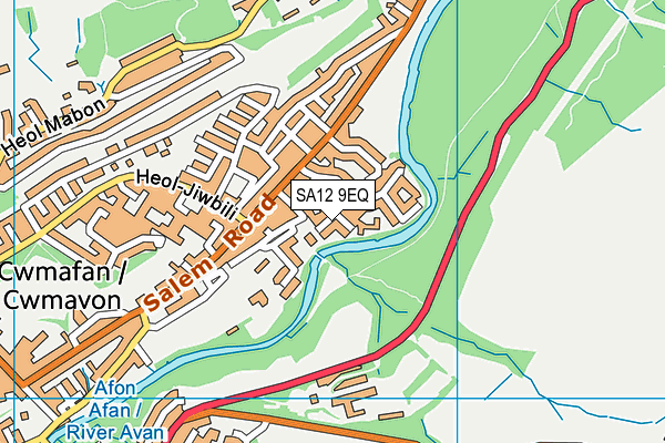 SA12 9EQ map - OS VectorMap District (Ordnance Survey)