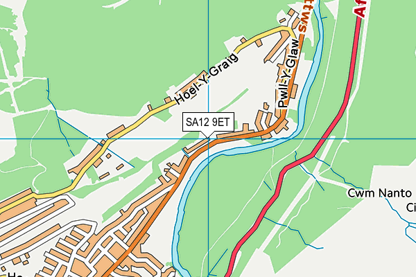 SA12 9ET map - OS VectorMap District (Ordnance Survey)