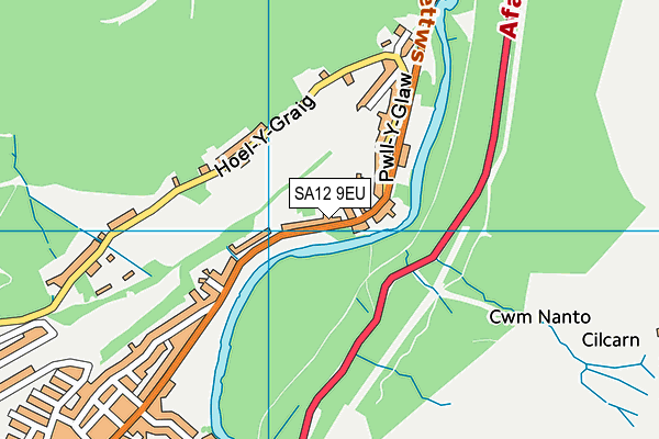 SA12 9EU map - OS VectorMap District (Ordnance Survey)