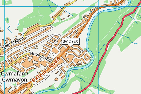 SA12 9EX map - OS VectorMap District (Ordnance Survey)