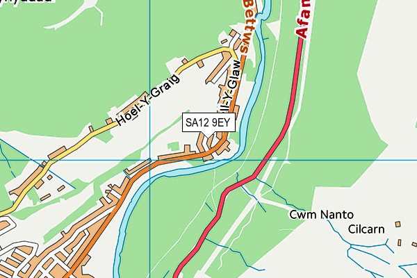 SA12 9EY map - OS VectorMap District (Ordnance Survey)