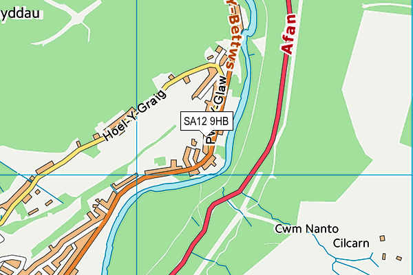 SA12 9HB map - OS VectorMap District (Ordnance Survey)