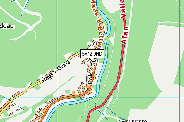 SA12 9HD map - OS VectorMap District (Ordnance Survey)