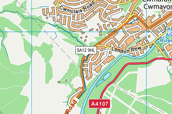 SA12 9HL map - OS VectorMap District (Ordnance Survey)