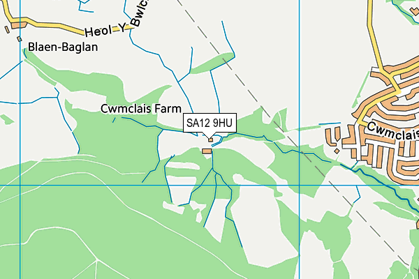 SA12 9HU map - OS VectorMap District (Ordnance Survey)