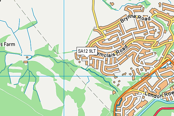 SA12 9LT map - OS VectorMap District (Ordnance Survey)