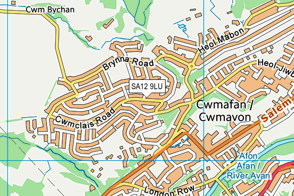 SA12 9LU map - OS VectorMap District (Ordnance Survey)