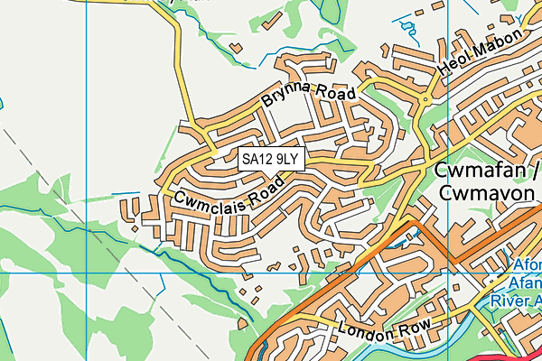 SA12 9LY map - OS VectorMap District (Ordnance Survey)