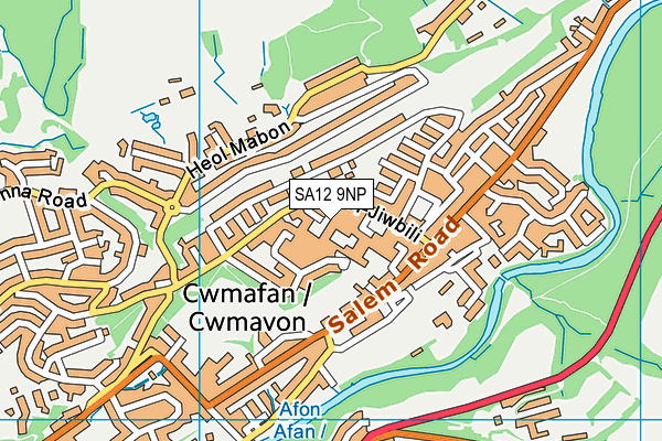 SA12 9NP map - OS VectorMap District (Ordnance Survey)