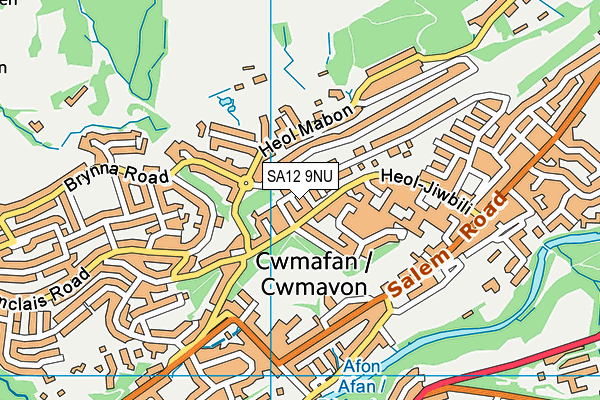 SA12 9NU map - OS VectorMap District (Ordnance Survey)