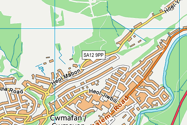 SA12 9PP map - OS VectorMap District (Ordnance Survey)