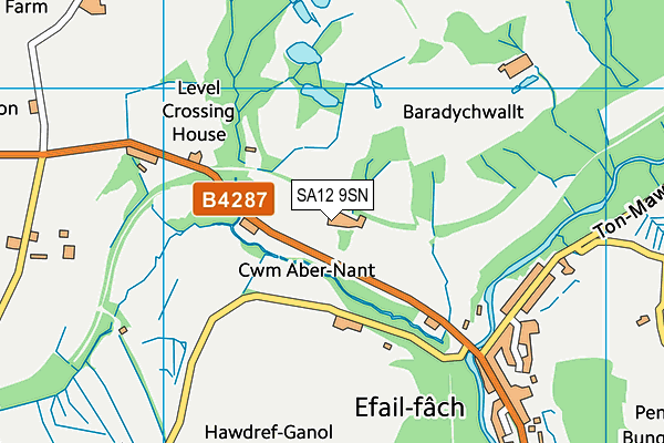 SA12 9SN map - OS VectorMap District (Ordnance Survey)