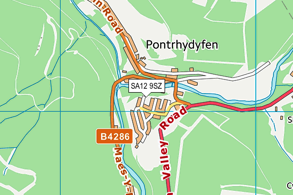 SA12 9SZ map - OS VectorMap District (Ordnance Survey)