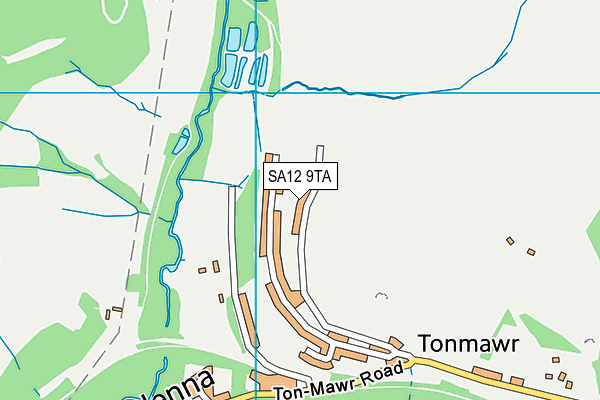 SA12 9TA map - OS VectorMap District (Ordnance Survey)