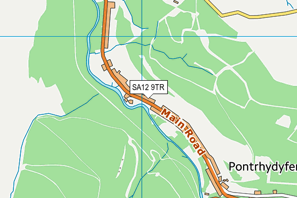 SA12 9TR map - OS VectorMap District (Ordnance Survey)